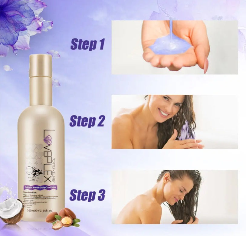 Shampoo y Acondicionador para cabello rubios y platinados